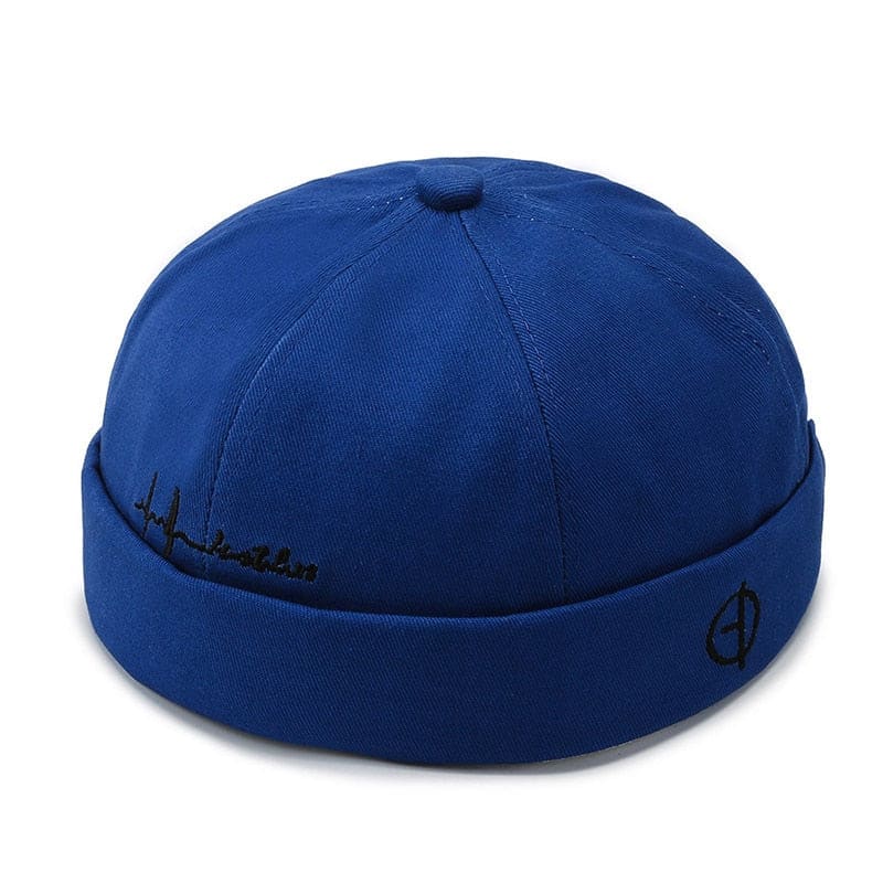 casquette sans visiere bleue