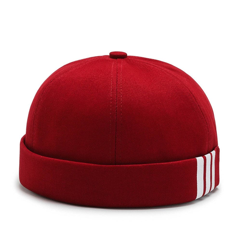 Casquette sans visière rouge